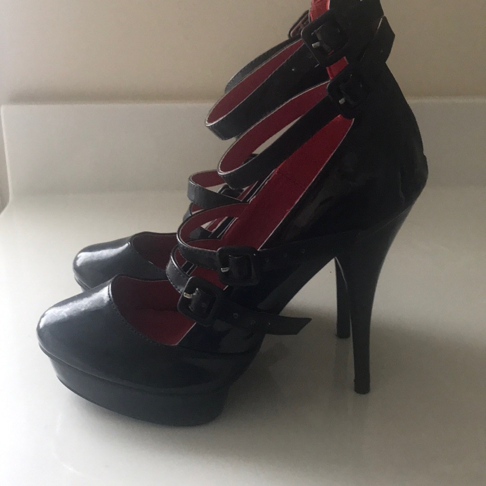 Promise platform strappy stilettos SZ 8.5 - Picture 5 of 10